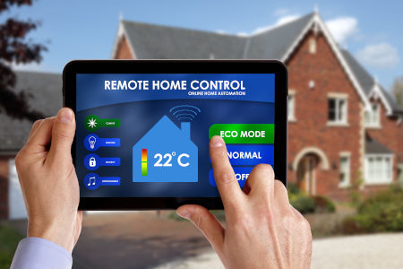 Home automation controls and thermostats